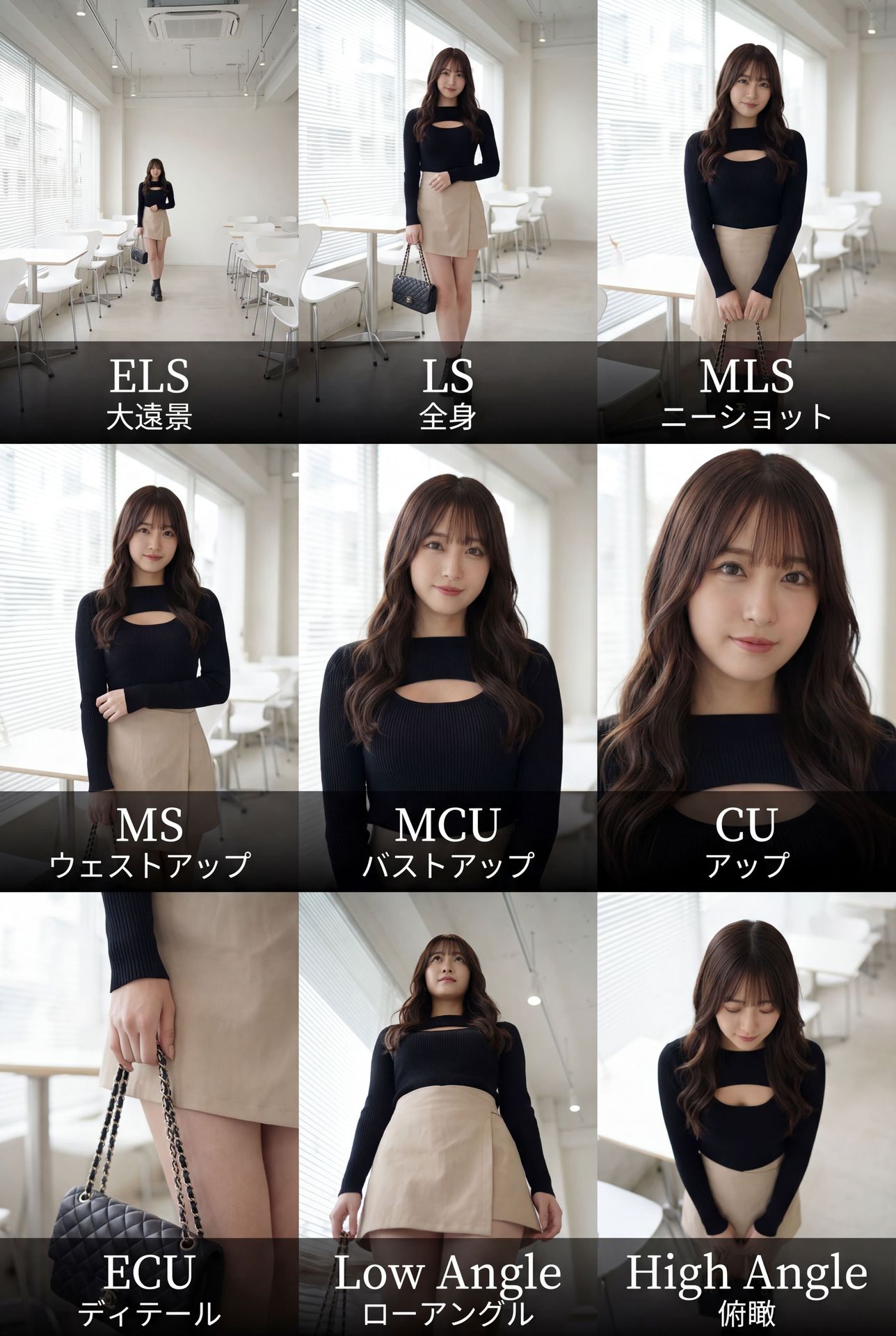 電影接觸印樣 - 9 格鏡頭網格 - 3