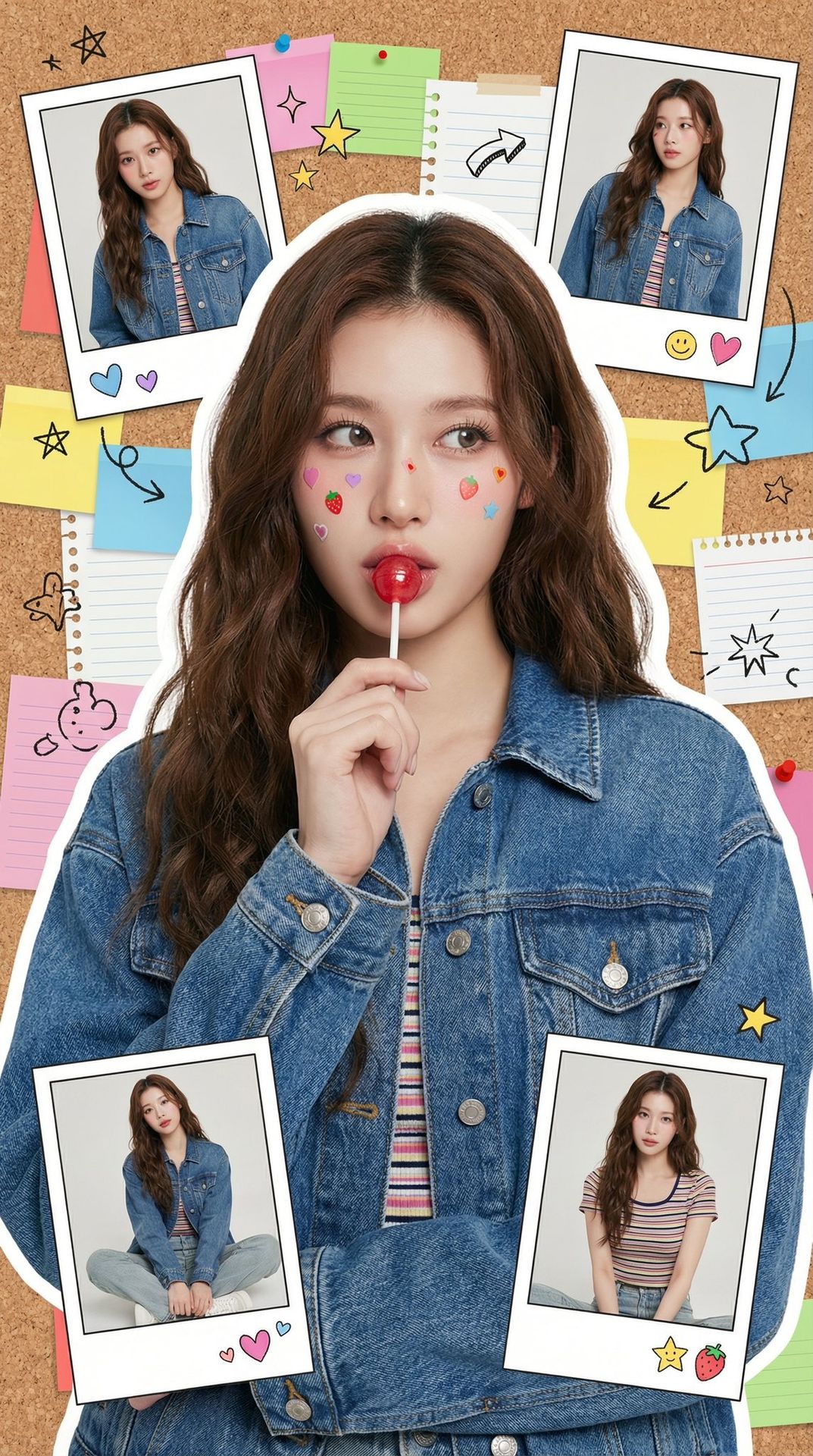 Colagem de Retrato Fashion Estilo Scrapbook Doce - 3