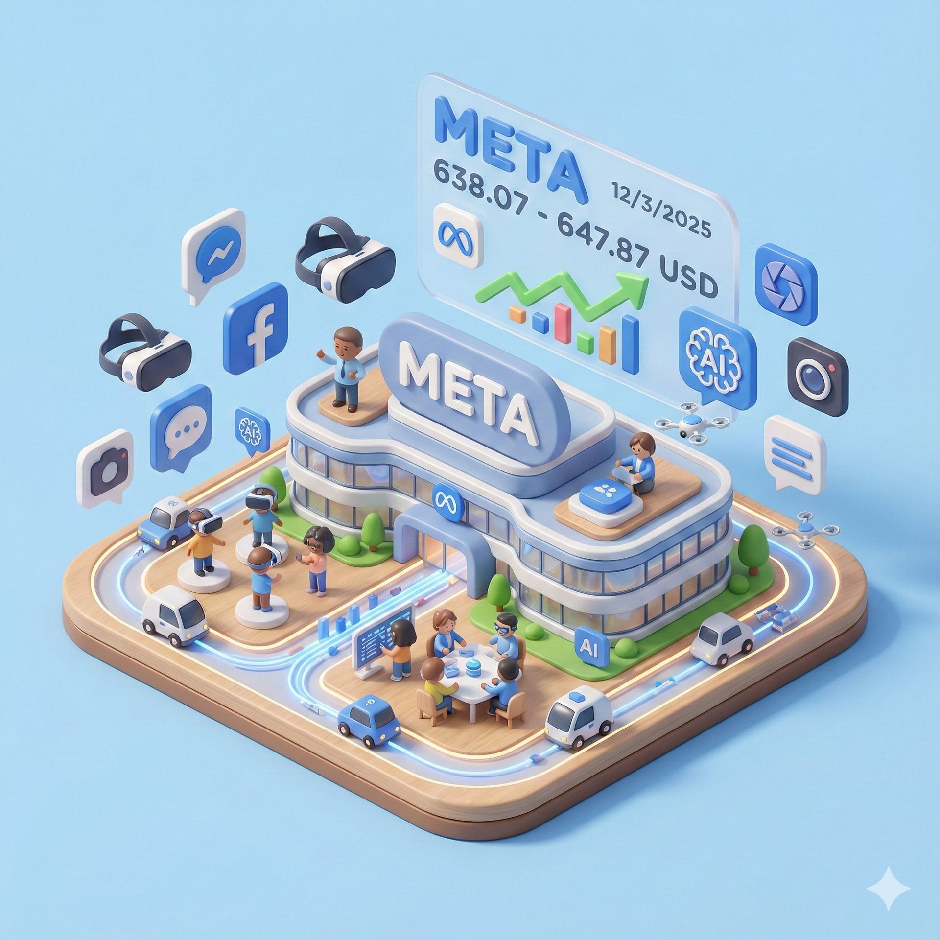 Isometrische Miniatur-Börsenszene - 2