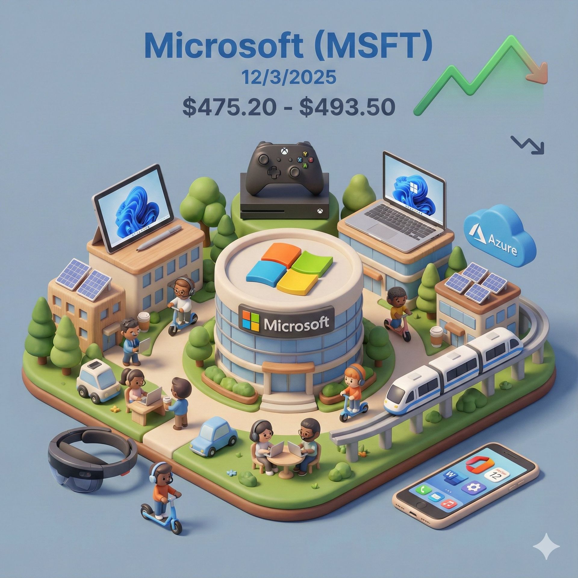 Isometrische Miniatur-Börsenszene - 3