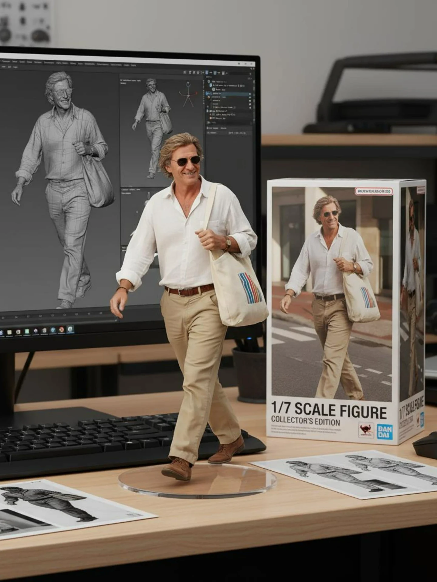 Figura de Ação 3D Nano Banana - 3